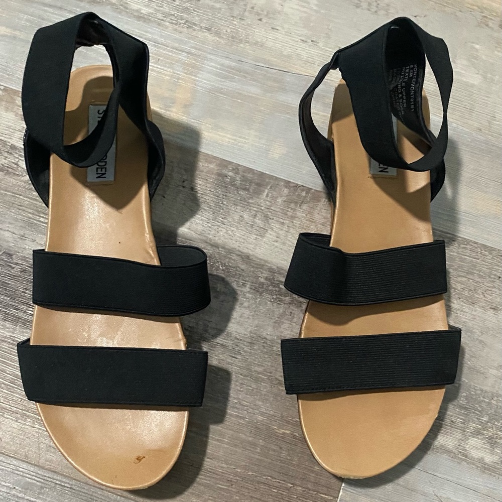 Steve Madden Black Strappy Sandals